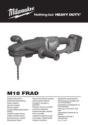 Milwaukee M18 FRAD Notice Originale