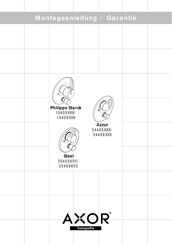 Hansgrohe AXOR Philippe Starck 10405 Serie Instructions De Montage / Mode D'emploi / Garantie