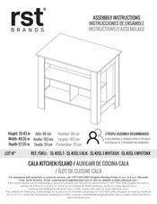 rst brands CALA SL-KISL-1-WHTONX Instructions D'assemblage