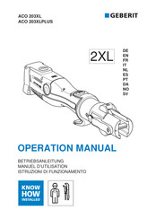 Geberit ACO 203XLPLUS Manuel D'utilisation