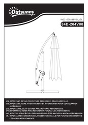 Outsunny 84D-204V00 Instructions D'installation