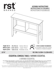 rst brands ESSENTIEL SL-CON-4-WTH Instructions D'assemblage