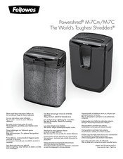 Fellowes Powershred M-7Cm Mode D'emploi