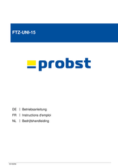 probst FTZ-UNI-15 Instructions D'emploi