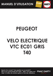 PEUGEOT EC01 Livret D'utilisation