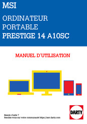 MSI Prestige 14 A10SC Manuel D'utilisation