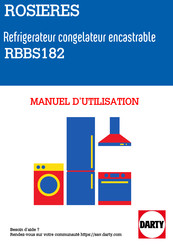 ROSIERES RBBS182 Manuel D'entretien Et D'utilisation