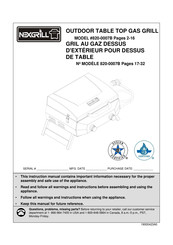 Nexgrill 820-0007B Mode D'emploi