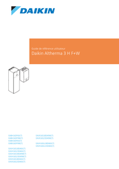 Daikin Altherma 3 H W EABH16DF6V7 Guide De Référence Utilisateur