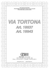 Gessi Via Tortona 18643 Instructions D'installation