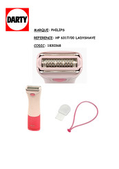 Philips Ladyshave Body Contour HP6317/01 Mode D'emploi