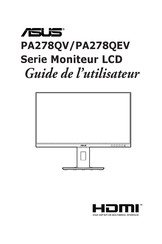 Asus PA278QEV Serie Guide De L'utilisateur