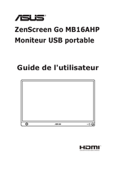 Asus ZenScreen Go MB16AHP Guide De L'utilisateur