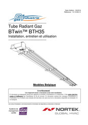 Nortek Global Gaz Industrie BTwin BTH35 Installation, Entretien Et Utilisation