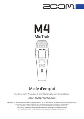 Zoom M4 MicTrak Mode D'emploi