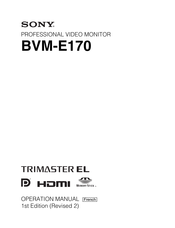 Sony TRIMASTER EL BVM-E170 Manuel D'utilisation