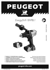 PEUGEOT EnergyDrill-18VPBL1 Manuel D'utilisation