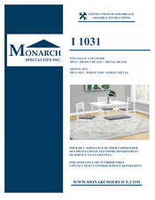 Monarch Specialties I 1031 Instructions D'assemblage