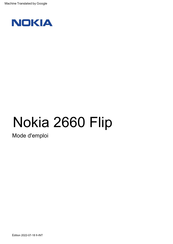 Nokia 2660 Flip Mode D'emploi