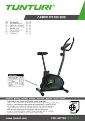 Tunturi CARDIO FIT B30 BIKE Manuel De L'utilisateur