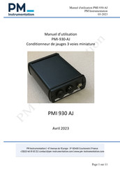 PM Instrumentation PMI-930-AJ Manuel D'utilisation