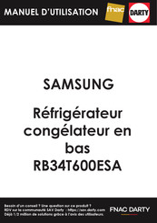 Samsung RB34T600ESA Manuel D'utilisation