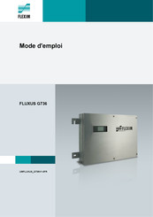 Flexim FLUXUS G736 Mode D'emploi