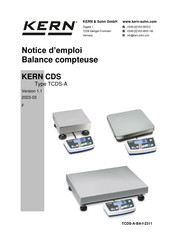 KERN and SOHN TCDS 36K0.2L-A Notice D'emploi
