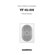 Gaggenau VF 411-610 Notice D'utilisation Et D'installation