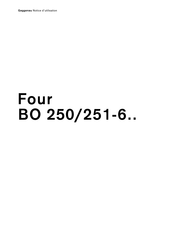 Gaggenau BO 250/251-6 Serie Notice D'utilisation