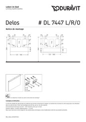Duravit Delos DL 7447 L Notice De Montage