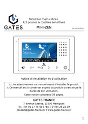 Gates France MINI-ZEN Notice D'installation Et D'utilisation