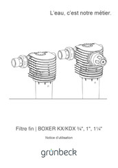Grunbeck BOXER KDX 3/4 Notice D'utilisation