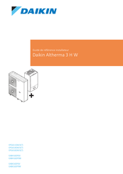 Daikin Altherma 3 H F EPGA11DAV37 Guide De Référence Installateur