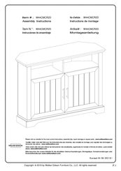 Walker Edison Columbus W44CMCR2D Instructions De Montage