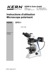 KERN and SOHN OPO-1 Instructions D'utilisation