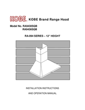 KOBE RA-094 Serie Mode D'emploi