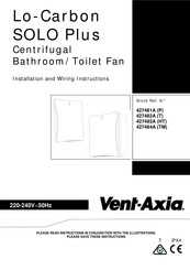 Vent-Axia Lo-Carbon SOLO Plus 427484A Instructions D'installation Et De Câblage