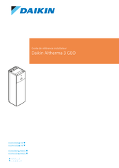Daikin Altherma 3 GEO EGSAX06D 9WG Serie Guide De Référence De L'installateur