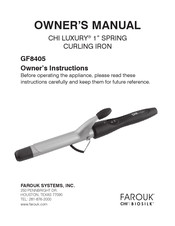 Farouk CHI LUXURY GF8405 Instructions Pour L'utilisateur