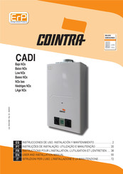 Cointra CADI 6 Instructions Pour L'installation, L'utilisation Et L'entretien