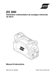 ESAB Renegade ES 300i Manuel D'instructions