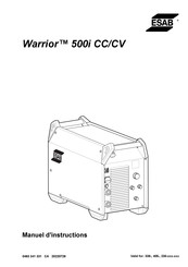 ESAB Warrior 400i MV Manuel D'instructions