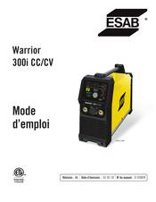 ESAB Warrior 300i Mode D'emploi