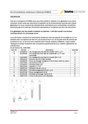 Kromschroeder Velocity VF80CE Instructions D'installation