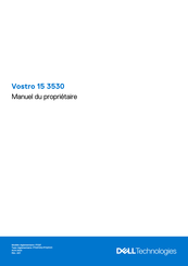 Dell Vostro 15 3530 Manuel Du Propriétaire