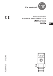 IFM Electronic efector500 PF295 Serie Notice D'utilisation