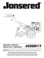 Jonsered J208D17 Manuel De L'opérateur