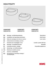 KWC ANIMA ANMX462 Notice De Montage Et De Mise En Service