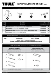 Thule RAPID TRAVERSE 480R Instructions D'installation